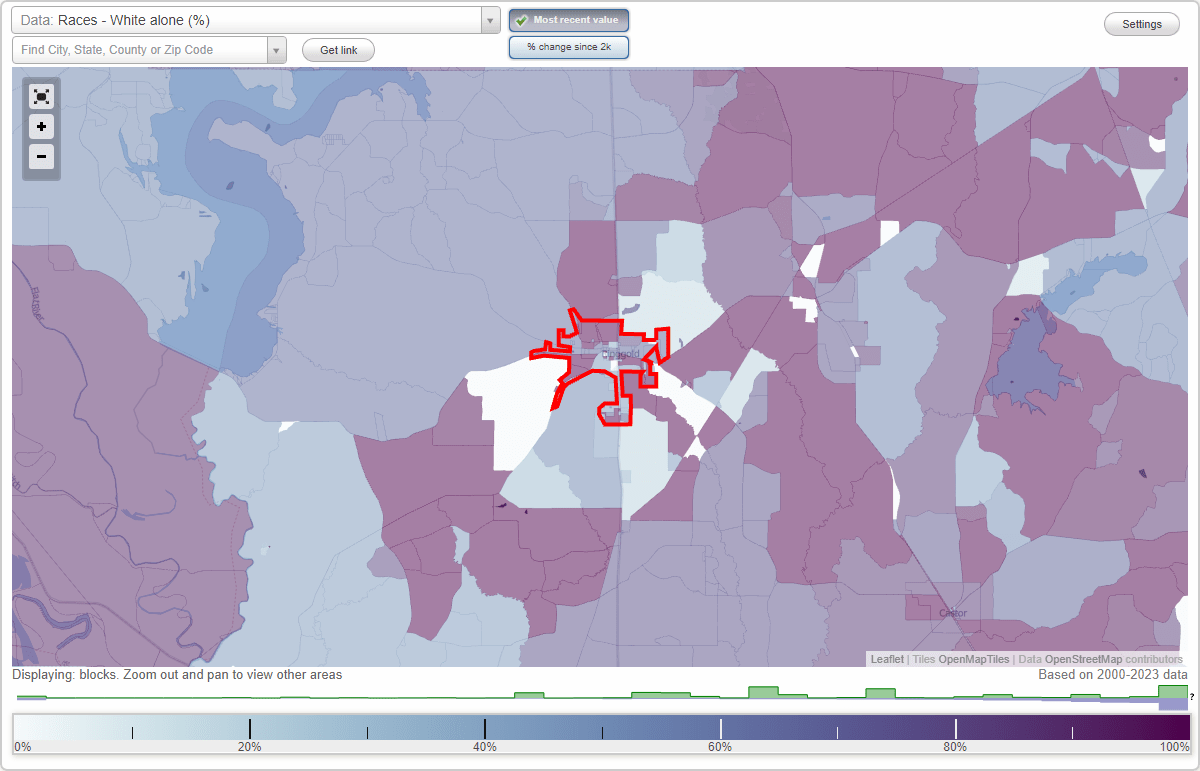Races in Ringgold, Louisiana (LA) White, Black, Hispanic, Asian