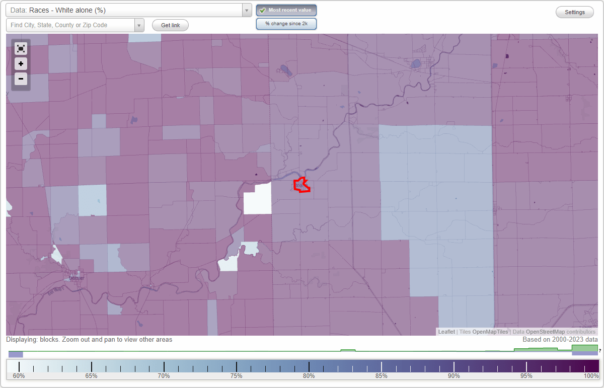 Races in Roann, Indiana (IN) White, Black, Hispanic, Asian. Ancestries