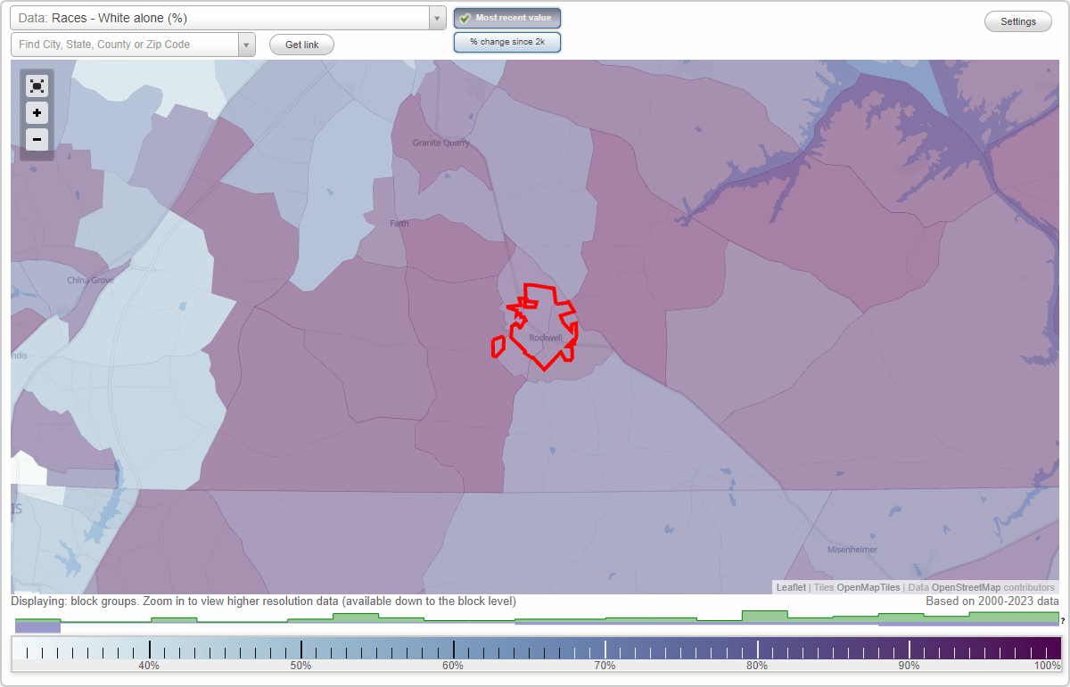 Races in Rockwell, North Carolina (NC) White, Black, Hispanic, Asian