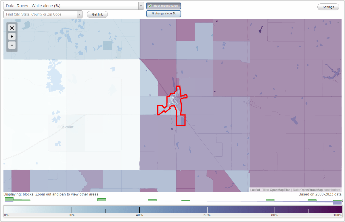 Races in Rolla, North Dakota (ND) White, Black, Hispanic, Asian