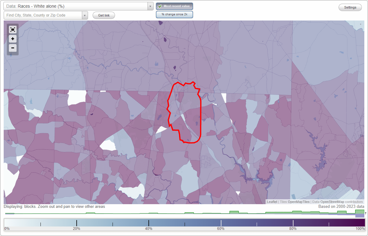 Races in Rougemont, North Carolina (NC) White, Black, Hispanic, Asian