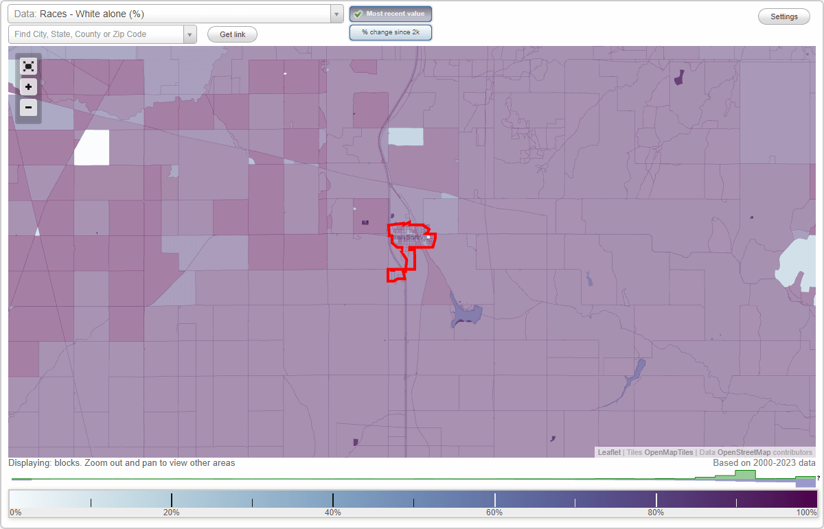 Races in Rush Springs, Oklahoma (OK) White, Black, Hispanic, Asian