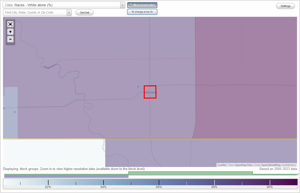 Races in South Haven, Kansas (KS) White, Black, Hispanic, Asian