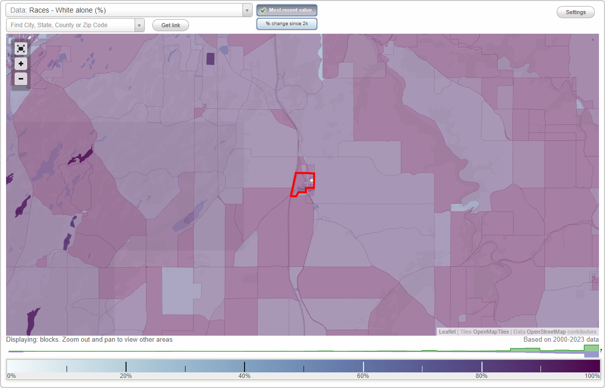 Races in Spangle, Washington (WA) White, Black, Hispanic, Asian