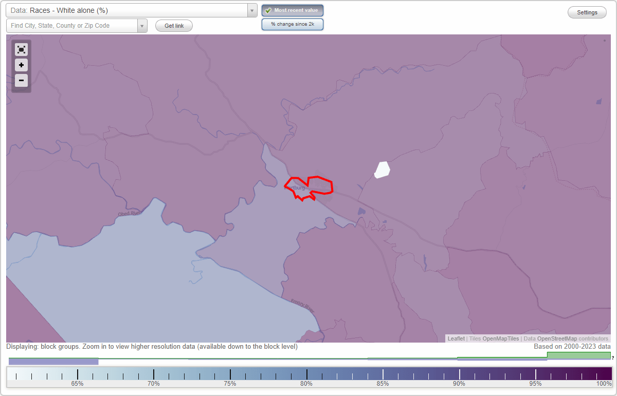 Races in Wartburg, Tennessee (TN) White, Black, Hispanic, Asian