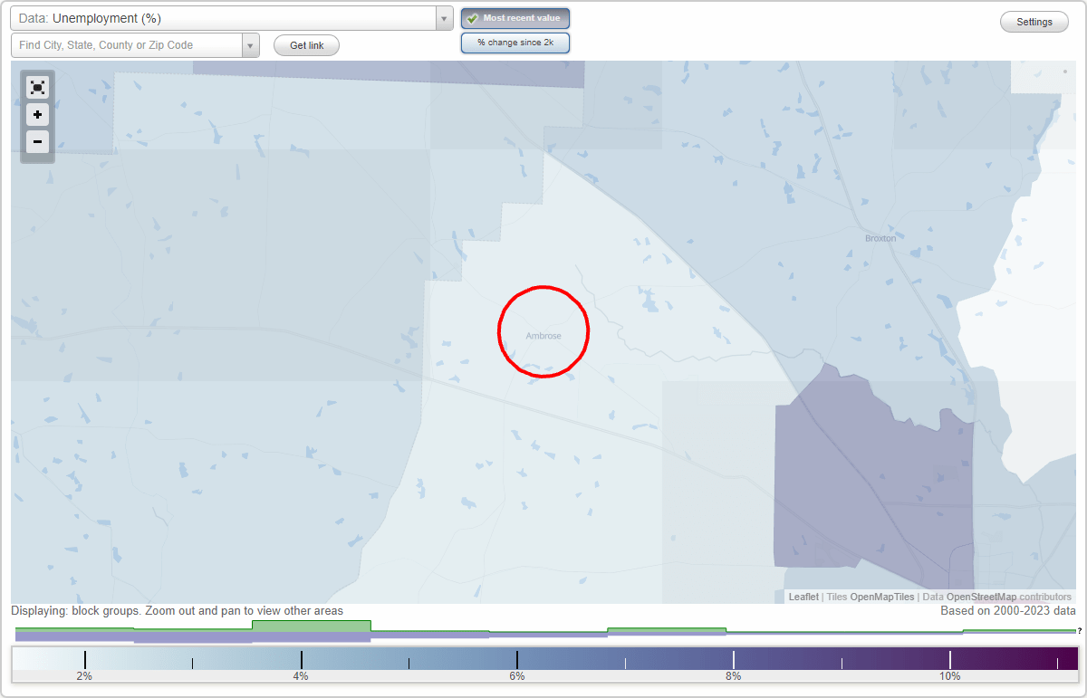 Work and Jobs in Ambrose, (GA) Detailed Stats Occupations, Industries, Unemployment