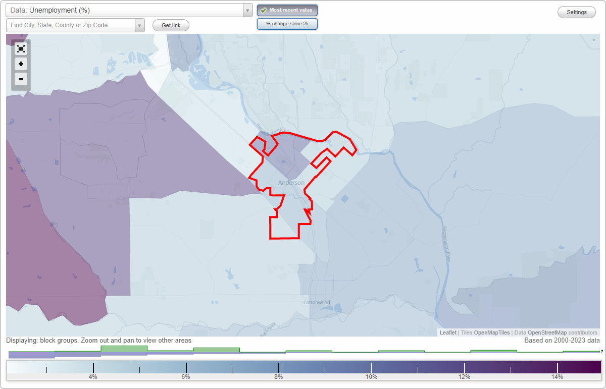 Work and Jobs in Anderson, California (CA) Detailed Stats Occupations