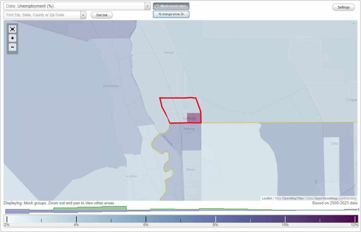 Work and Jobs in Anthony, New Mexico (NM) Detailed Stats Occupations