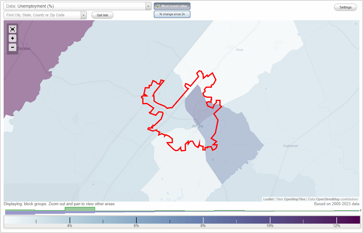 Work and Jobs in Athens, Tennessee (TN) Detailed Stats Occupations