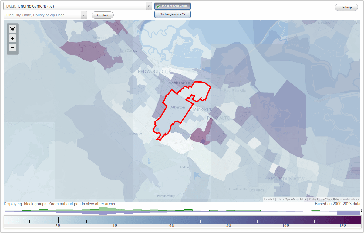 Work and Jobs in Atherton, California (CA) Detailed Stats Occupations