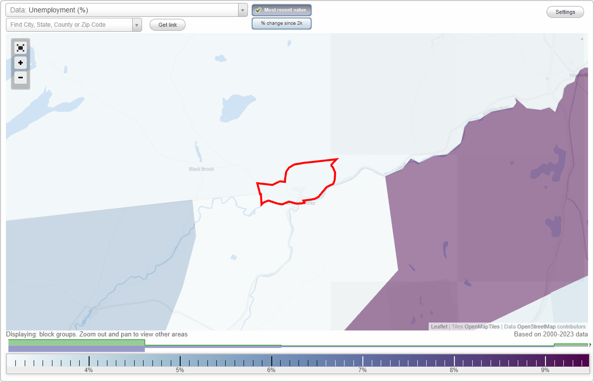Work and Jobs in Au Sable Forks, New York (NY) Detailed Stats