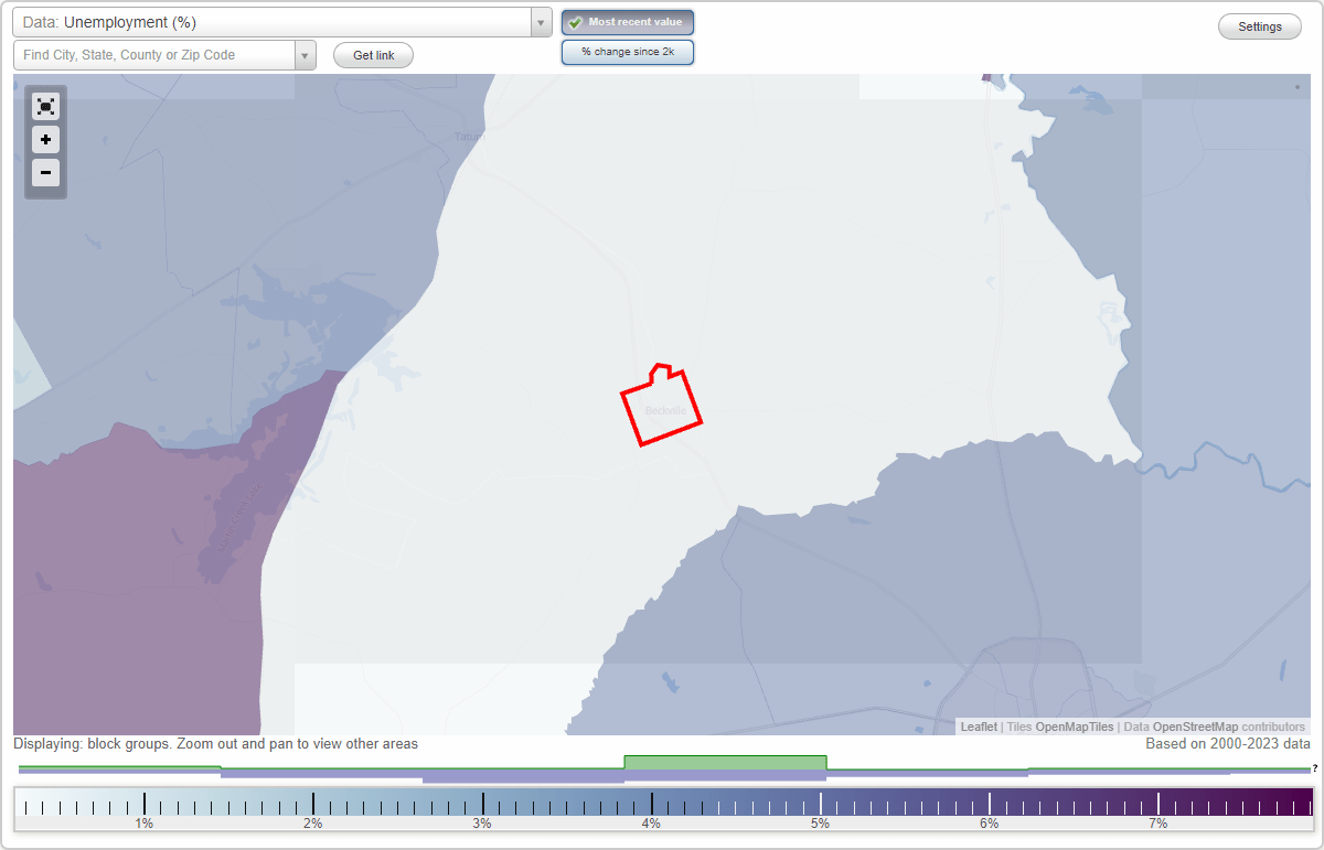 Work and Jobs in Beckville, Texas (TX) Detailed Stats Occupations, Industries, Unemployment