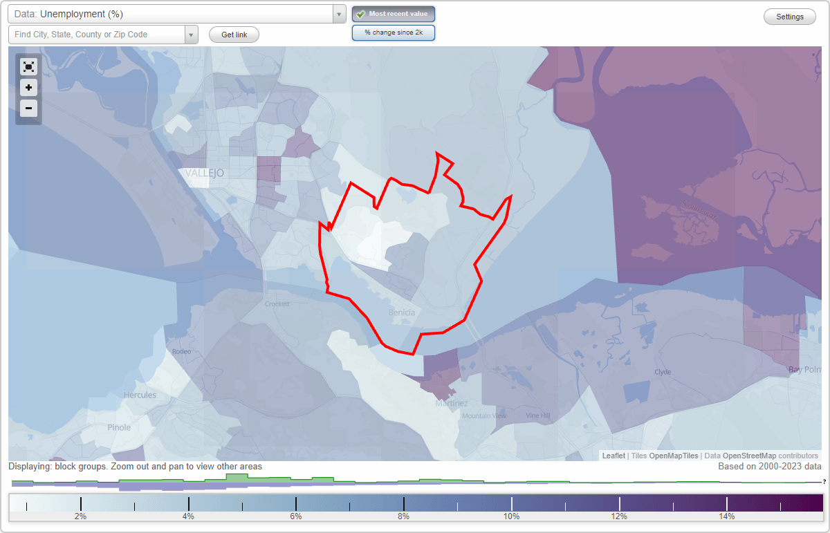 Work and Jobs in Benicia, California (CA) Detailed Stats Occupations