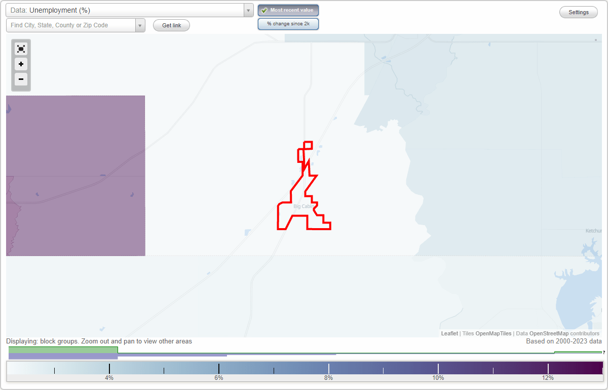 Work and Jobs in Big Cabin, Oklahoma (OK) Detailed Stats Occupations