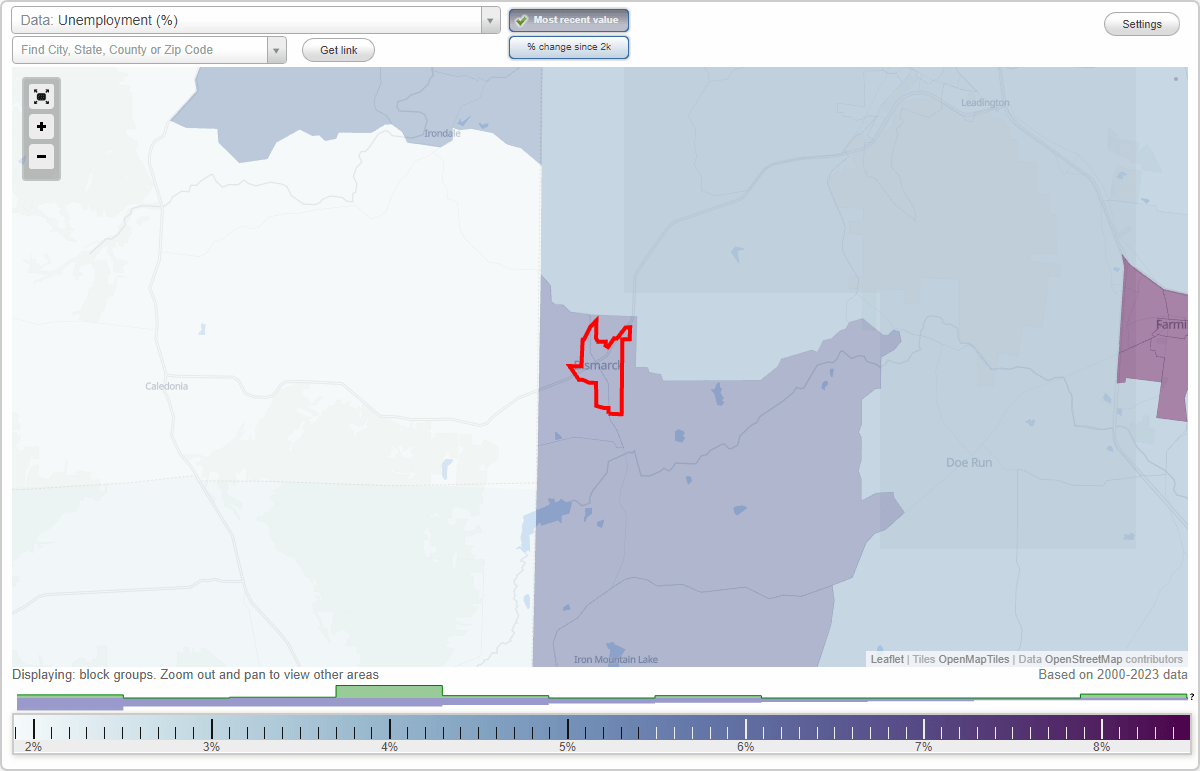 Work and Jobs in Bismarck, Missouri (MO) Detailed Stats Occupations