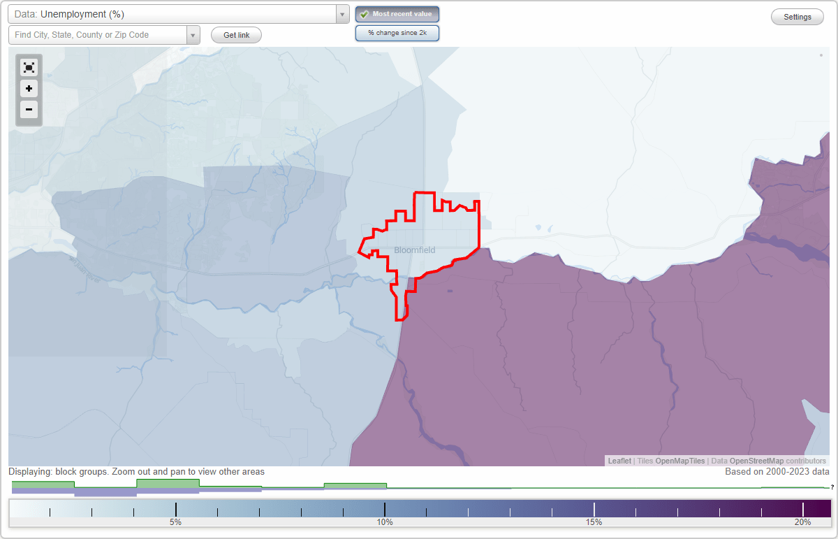 Work and Jobs in Bloomfield, New Mexico (NM) Detailed Stats