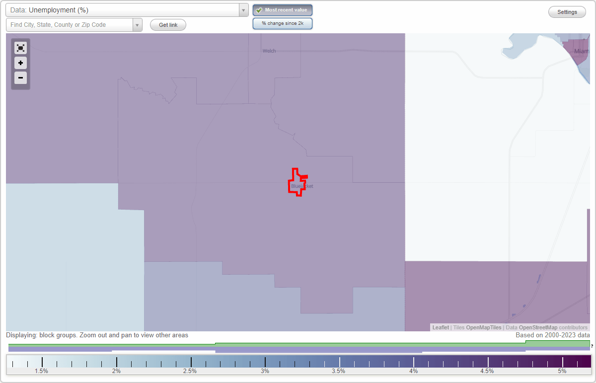 Work and Jobs in Bluejacket, Oklahoma (OK) Detailed Stats Occupations