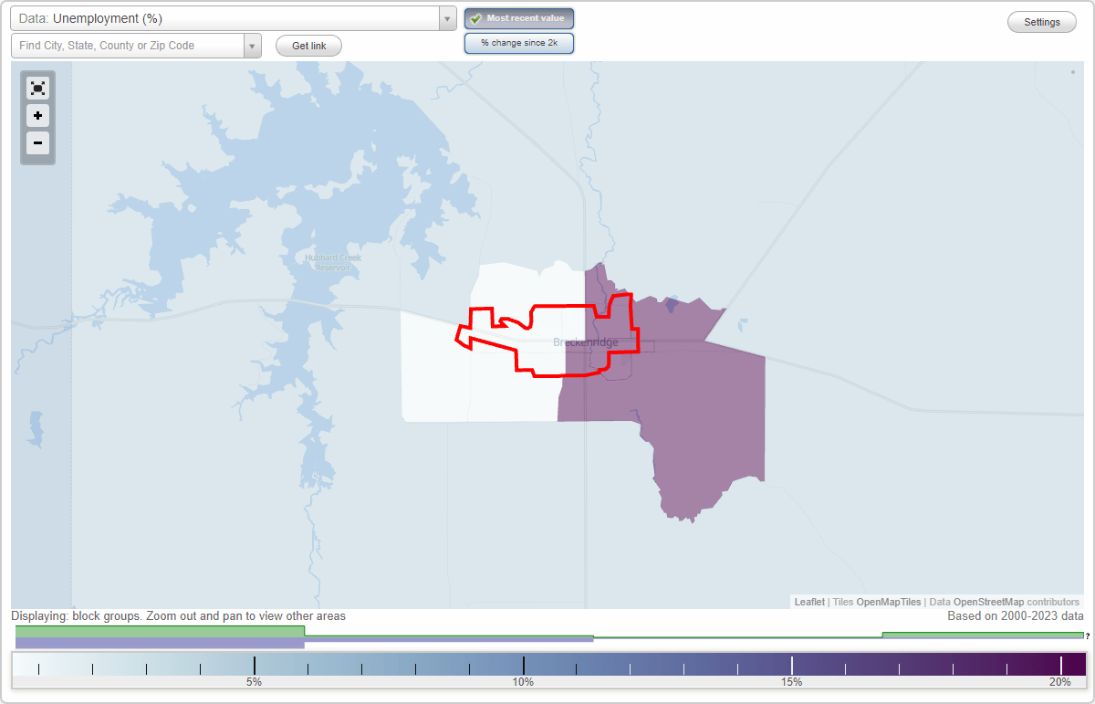 Work and Jobs in Breckenridge, Texas (TX) Detailed Stats Occupations