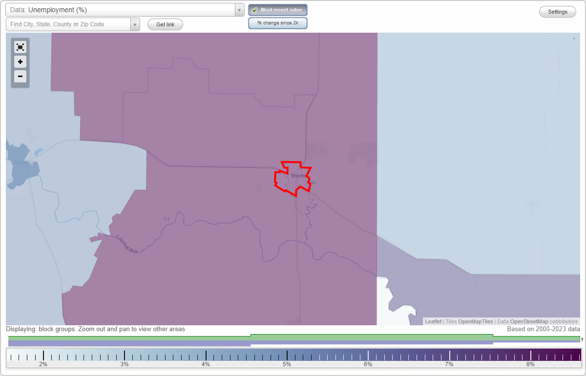 Work and Jobs in Bronte, Texas (TX) Detailed Stats Occupations
