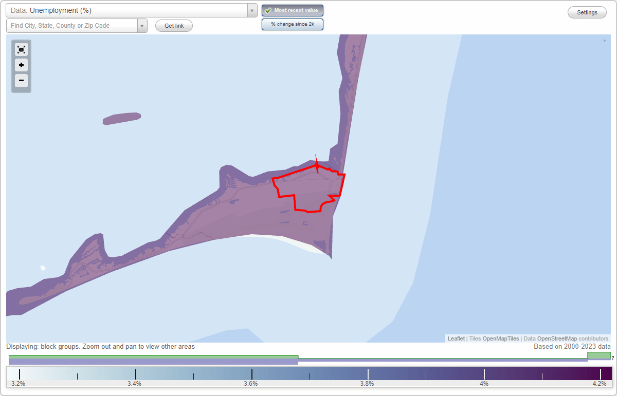 Work and Jobs in Buxton, North Carolina (NC) Detailed Stats