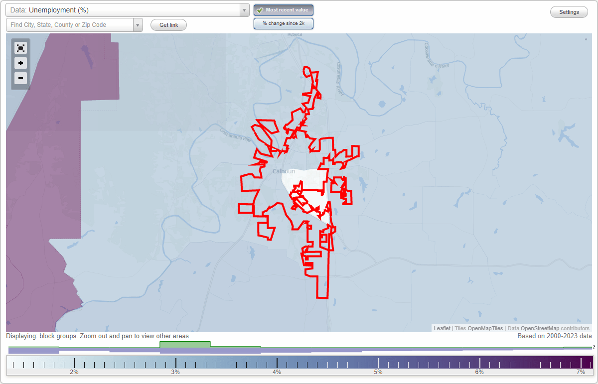 Work and Jobs in Calhoun, (GA) Detailed Stats Occupations