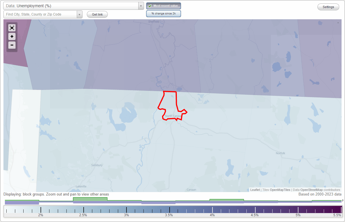 Work and Jobs in Canaan, Connecticut (CT) Detailed Stats Occupations, Industries, Unemployment