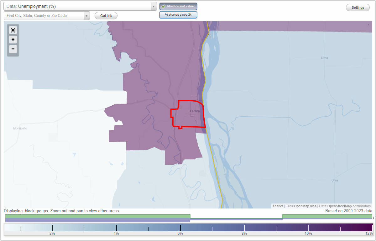 Work and Jobs in Canton, Missouri (MO) Detailed Stats Occupations