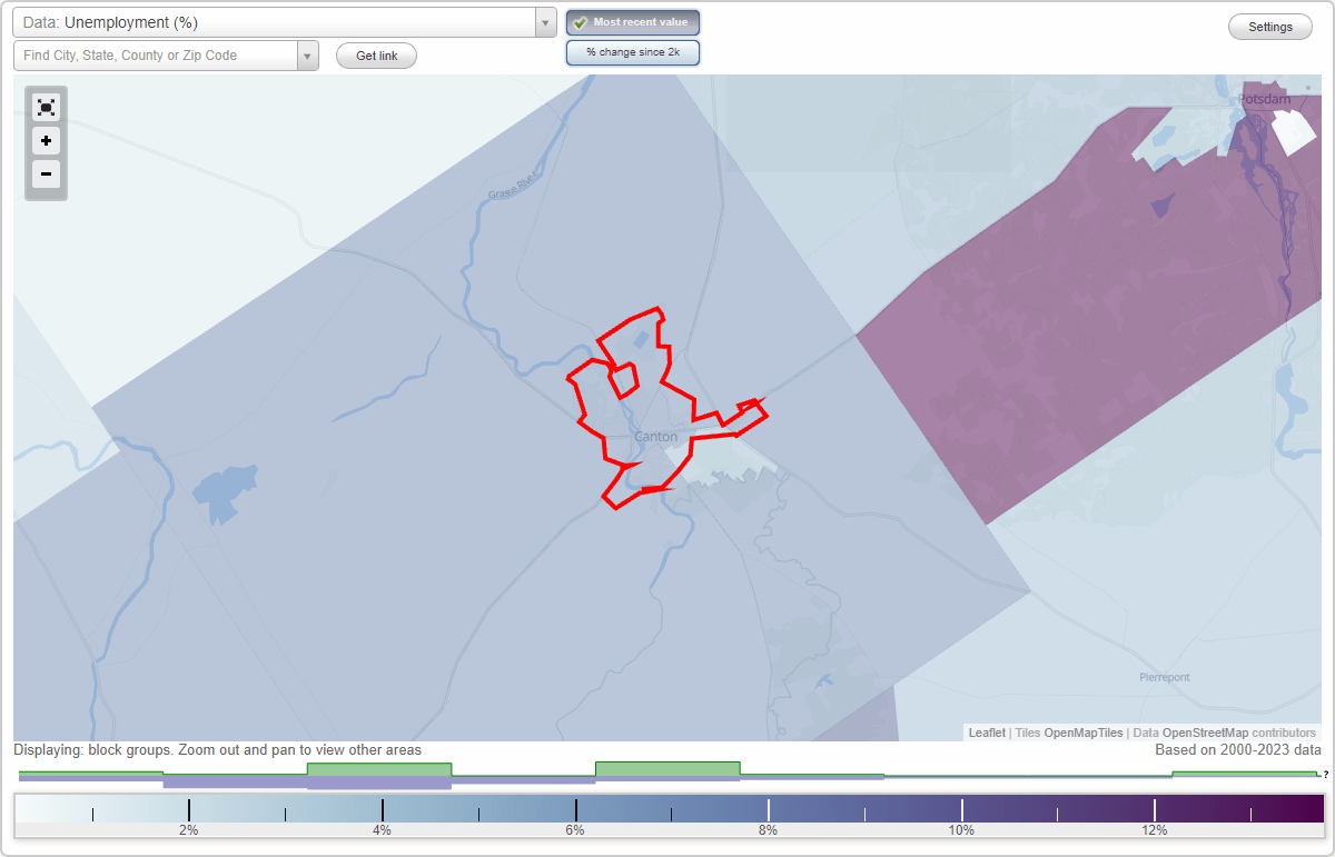 Work and Jobs in Canton, New York (NY) Detailed Stats Occupations