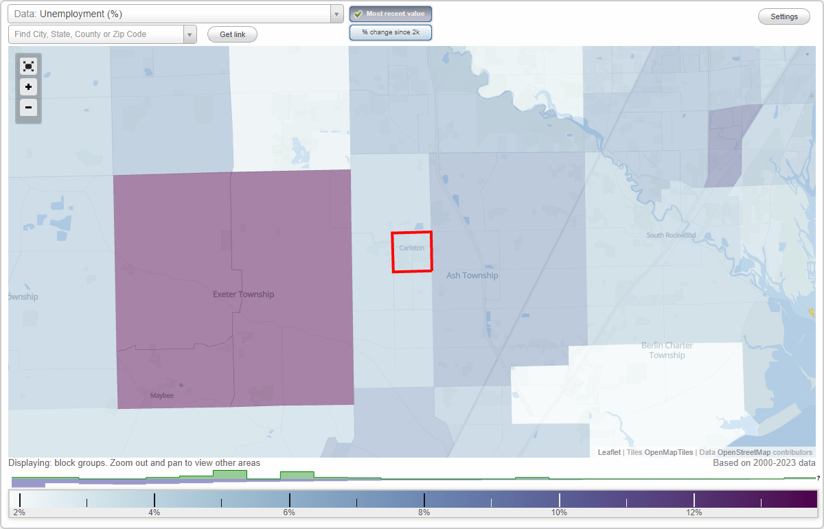 Work and Jobs in Carleton, Michigan (MI) Detailed Stats Occupations