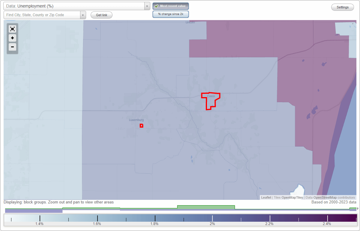 Work and Jobs in Casco, Wisconsin (WI) Detailed Stats Occupations, Industries, Unemployment