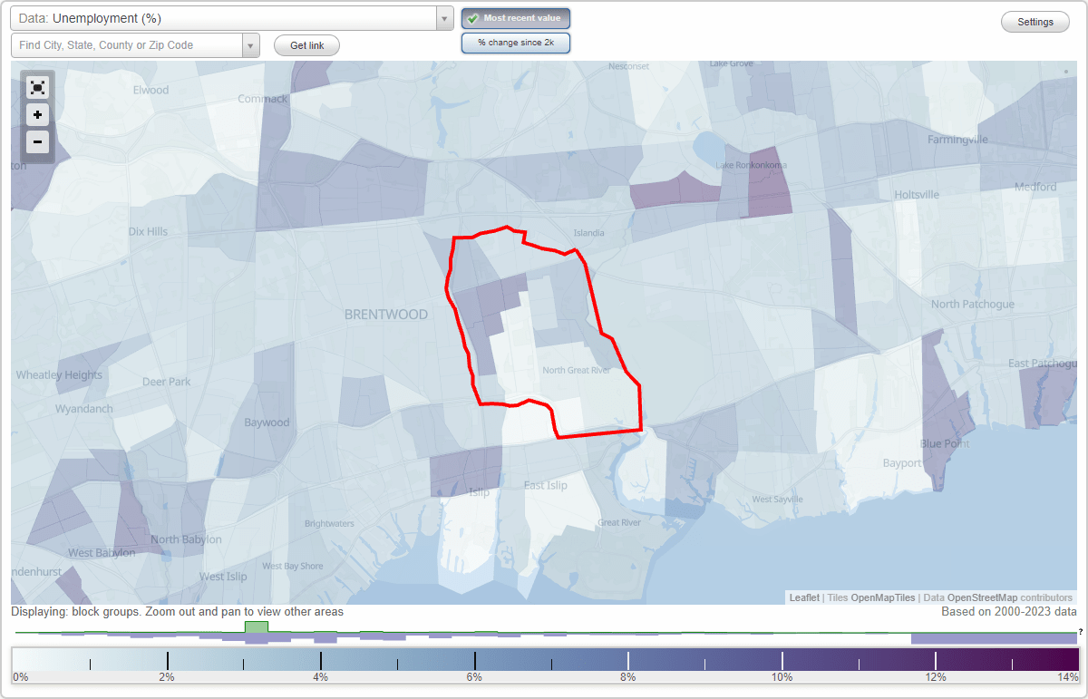 Work and Jobs in Central Islip, New York (NY) Detailed Stats