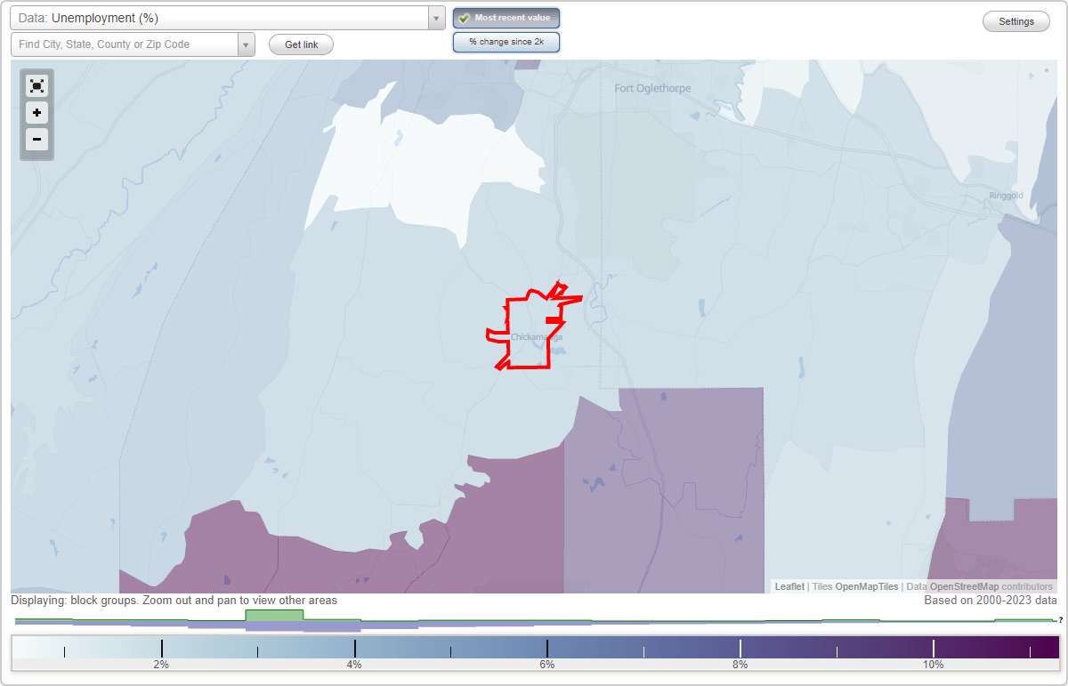 Work and Jobs in Chickamauga, (GA) Detailed Stats Occupations