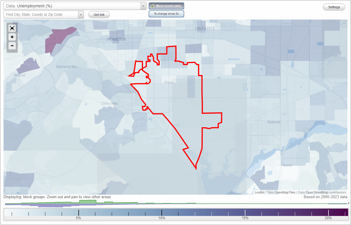 Work and Jobs in Chino, California (CA) Detailed Stats Occupations, Industries, Unemployment