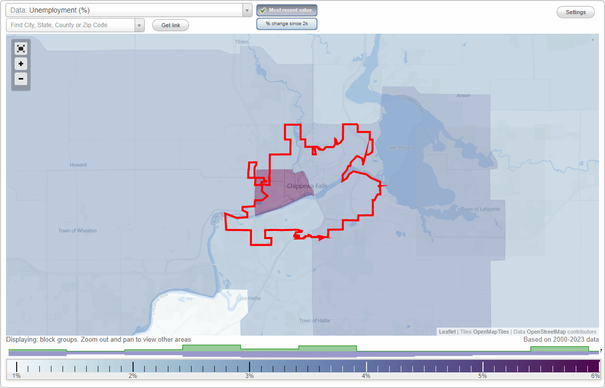 Work and Jobs in Chippewa Falls, Wisconsin (WI) Detailed Stats