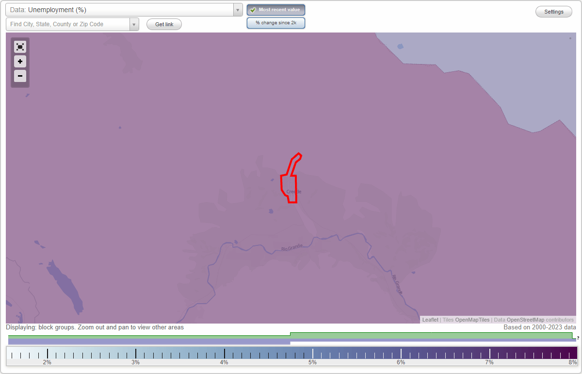 Work and Jobs in City of Creede, Colorado (CO) Detailed Stats