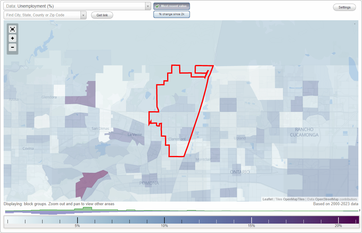 Work and Jobs in Claremont, California (CA) Detailed Stats Occupations