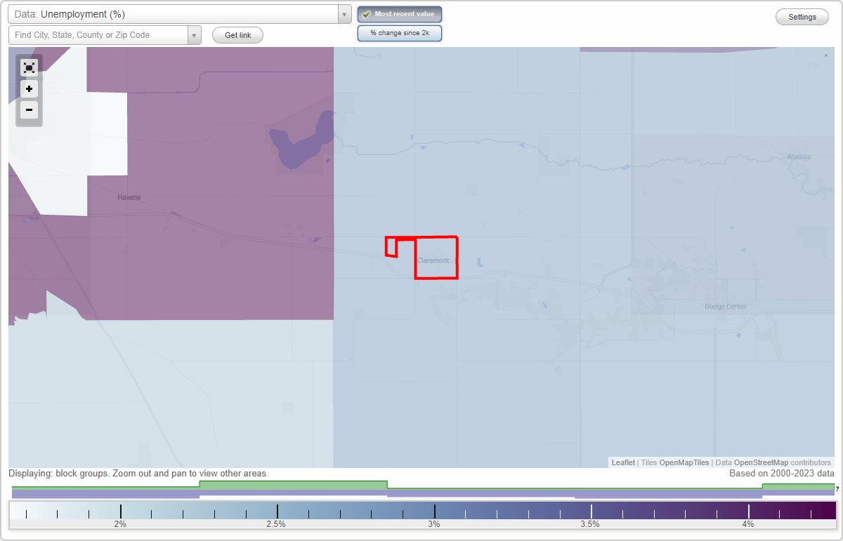 Work and Jobs in Claremont, Minnesota (MN) Detailed Stats Occupations