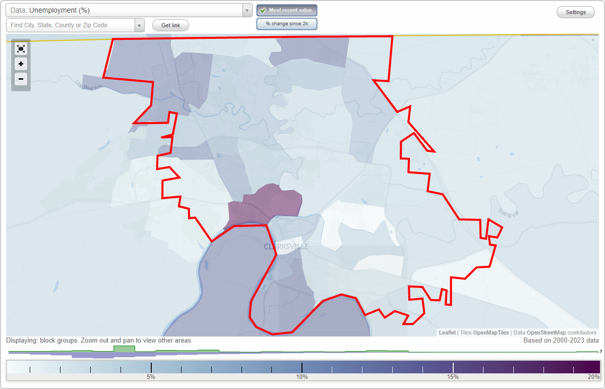 Work and Jobs in Clarksville, Tennessee (TN) Detailed Stats