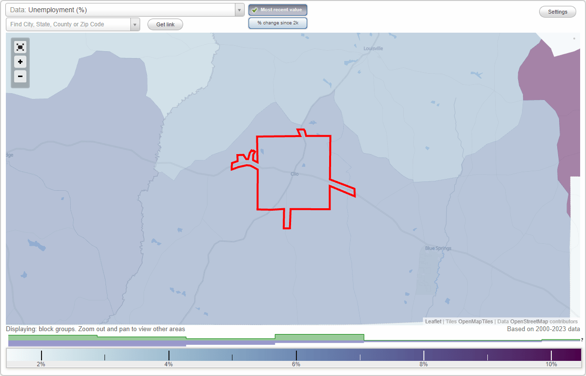 Work and Jobs in Clio, Alabama (AL) Detailed Stats Occupations, Industries, Unemployment