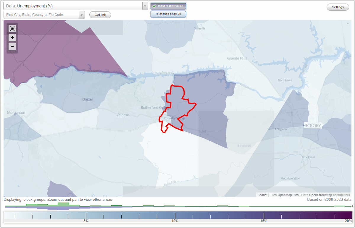 Work and Jobs in Connelly Springs, North Carolina (NC) Detailed Stats