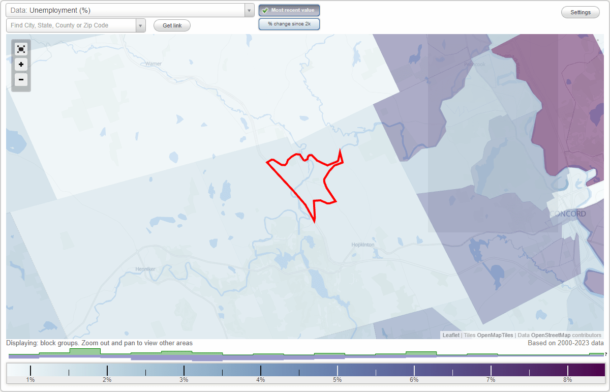 Work and Jobs in Contoocook, New Hampshire (NH) Detailed Stats