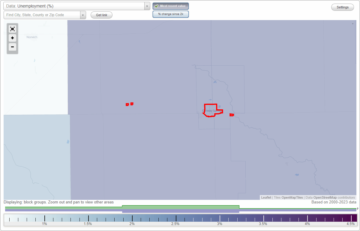 Work and Jobs in Conway Springs, Kansas (KS) Detailed Stats