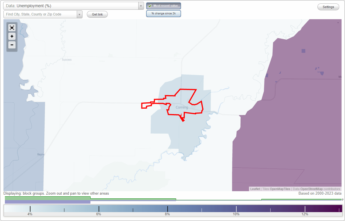 Work and Jobs in Corning, Arkansas (AR) Detailed Stats Occupations
