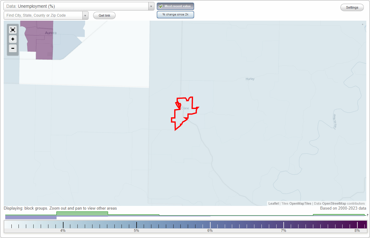 Work and Jobs in Crane, Missouri (MO) Detailed Stats Occupations