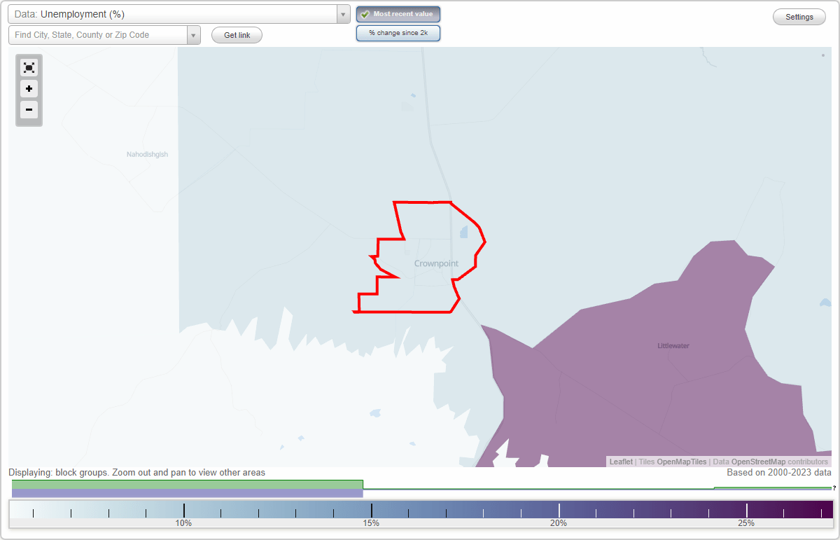 Work and Jobs in Crownpoint, New Mexico (NM) Detailed Stats