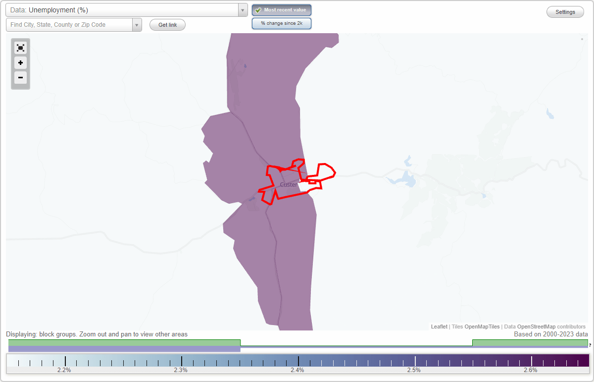 Work and Jobs in Custer, South Dakota (SD) Detailed Stats Occupations