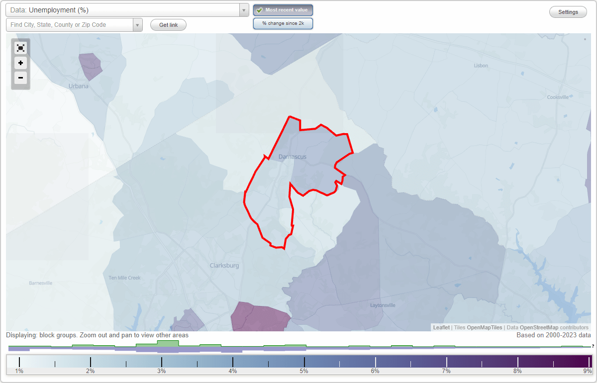 Work and Jobs in Damascus, Maryland (MD) Detailed Stats Occupations