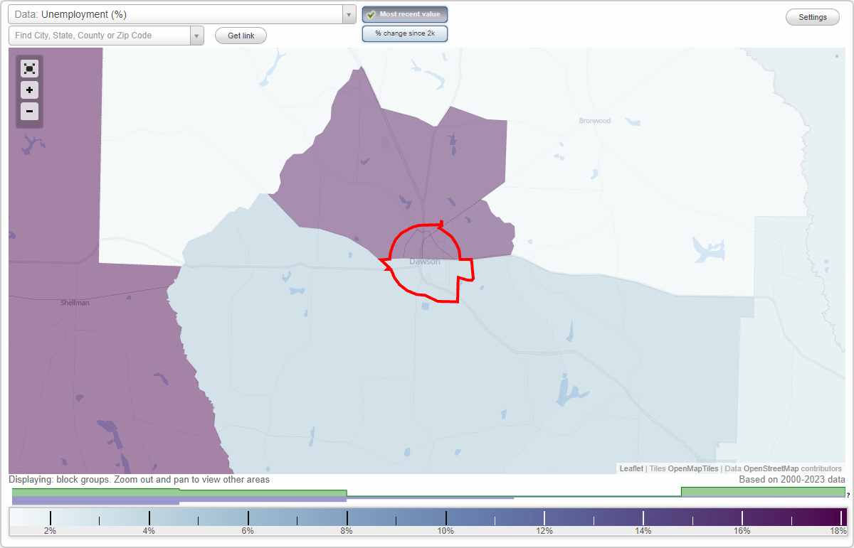 Work and Jobs in Dawson, (GA) Detailed Stats Occupations