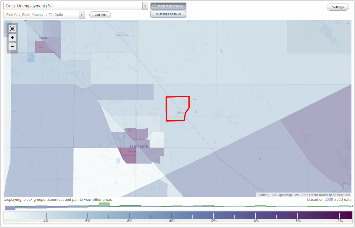 Work and Jobs in Denair, California (CA) Detailed Stats Occupations, Industries, Unemployment