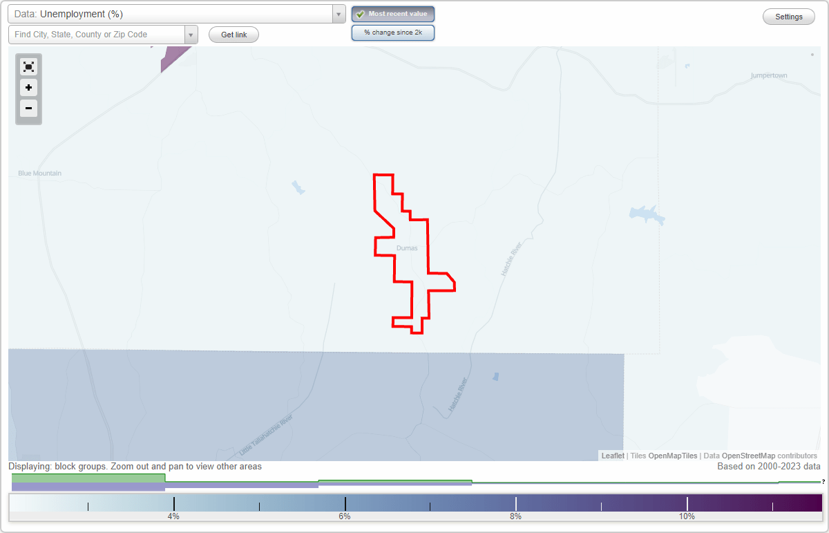 Work and Jobs in Dumas, Mississippi (MS) Detailed Stats Occupations, Industries, Unemployment